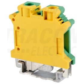   Tracon Védővezető ipari sorozatkapocs, csavaros, sínre, zöld/sárga 0,5-10mm2, 76A