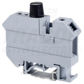   Tracon Biztosítós ipari sorozatkapocs, csavaros, sínre, fekete 500V 6.3A 0.5-16 mm2