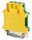 Tracon Védővezető ipari sorozatkapocs, csavaros, sínre, zöld/sárga 2,5-16mm2, 101A