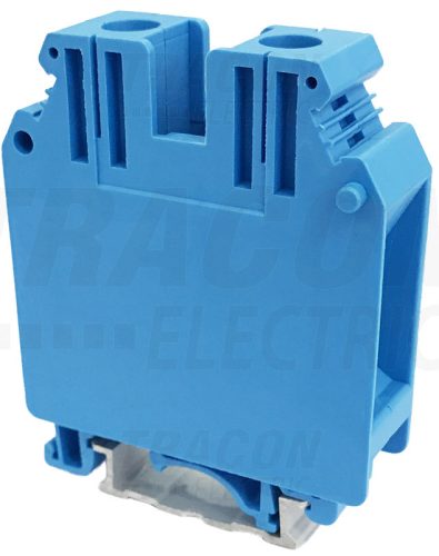 Tracon Nullavezető ipari sorozatkapocs, csavaros, sínre, kék 6-35mm2, 1000VAC, 150A