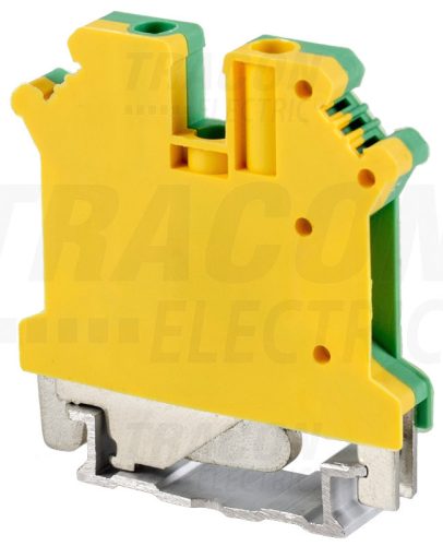 Tracon Védővezető ipari sorozatkapocs, csavaros, sínre, zöld/sárga 0,2-4mm2, 41A