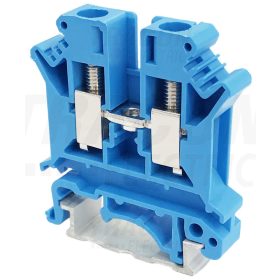   Tracon Nullavezető ipari sorozatkapocs, csavaros, sínre, kék 0,2-6mm2, 800VAC, 57A