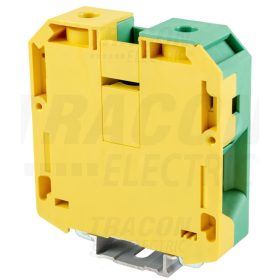   Tracon Védővezető ipari sorozatkapocs, csavaros, sínre, zöld/sárga 1000V 192A 16-95 mm2
