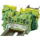Tracon Védővezető ipari sorozatkapocs, rugós, sínre, zöld/sárga 0,2-2,5mm2, 31A