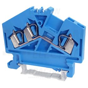   Tracon Nullavezető ipari sorozatkapocs, rugós, sínre, kék 800V 24A 0.08-2.5 mm2 3P