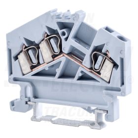   Tracon Fázisvezető ipari sorozatkapocs, rugós, sínre, szürke 800V 24A 0.08-2.5 mm2 3P