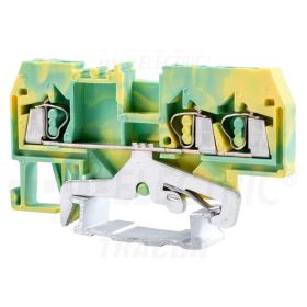   Tracon Védővezető ipari sorozatkapocs, rugós, sínre, zöld/sárga 800V 24A 0.08-2.5 mm2 3P