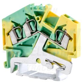   Tracon Védővezető ipari sorozatkapocs, rugós, sínre, zöld/sárga 800V 24A 0.08-2.5 mm2 3P