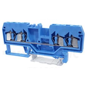   Tracon Nullavezető ipari sorozatkapocs, rugós, sínre, kék 800V 20A 0.08-2.5 mm2 4P
