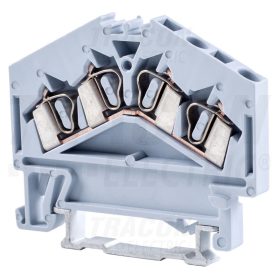   Tracon Fázisvezető ipari sorozatkapocs, rugós, sínre, szürke 800V 24A 0.08-2.5 mm2 4P