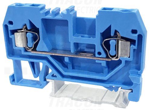 Tracon Nullavezető ipari sorozatkapocs, rugós, sínre, kék 800V 24A 0.08-2.5 mm2 2P