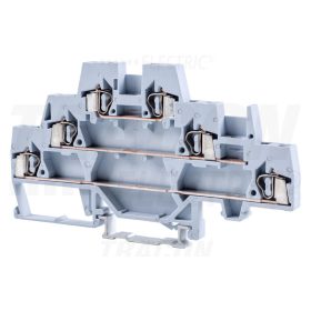   Tracon Emeletes ipari sorozatkapocs, rugós, sínre, szürke 500V 20A 0.08-2.5 mm2 6P