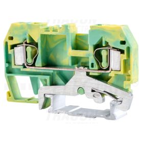   Tracon Védővezető ipari sorozatkapocs, rugós, sínre, zöld/sárga 800V 24A 0.08-2.5 mm2 2P