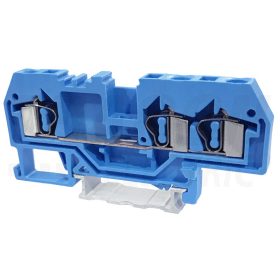   Tracon Nullavezető ipari sorozatkapocs, rugós, sínre, kék 800V 32A 0.08-4 mm2 3P