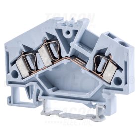   Tracon Fázisvezető ipari sorozatkapocs, rugós, sínre, szürke 800V 32A 0.08-4 mm2 3P