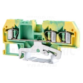   Tracon Védővezető ipari sorozatkapocs, rugós, sínre, zöld/sárga 800V 32A 0.08-4 mm2 3P