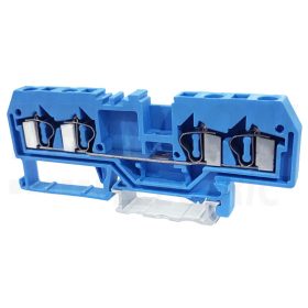   Tracon Nullavezető ipari sorozatkapocs, rugós, sínre, kék 800V 26A 0.08-4 mm2 4P