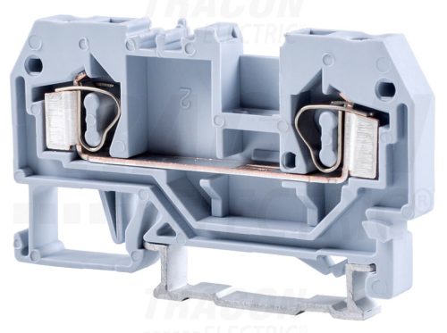 Tracon Fázisvezető ipari sorozatkapocs, rugós, sínre, szürke 800V 32A 0.08-4 mm2 2P
