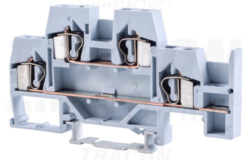 Tracon Emeletes ipari sorozatkapocs, rugós, sínre, szürke 500V 26A 0.08-4 mm2 4P
