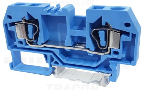 Tracon Nullavezető ipari sorozatkapocs, rugós, sínre, kék 800V 41A 0.2-6 mm2 2P