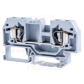   Tracon Fázisvezető ipari sorozatkapocs, rugós, sínre, szürke 800V 41A 0.2-6 mm2 2P