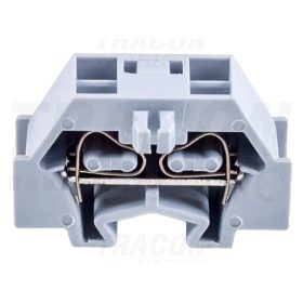   Tracon Mini rugós ipari sorozatkapocs, csavarral rögzíthető, szürke 400V 18A 0.08-1.5 mm2 2P