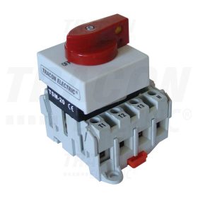   Tracon Sorolható lakatolható szakaszoló kapcsoló 400V, 50Hz, 20A, 3P, 5,5kW, 42×42mm