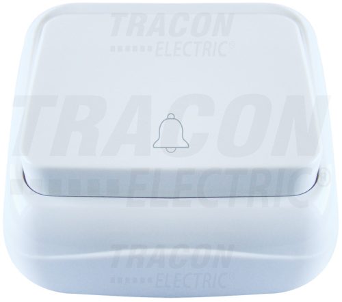 Tracon Falon kívüli nyomókapcsoló csengő jellel (tapétakapcsoló) 10AX/250VAC, IP20 (N101)