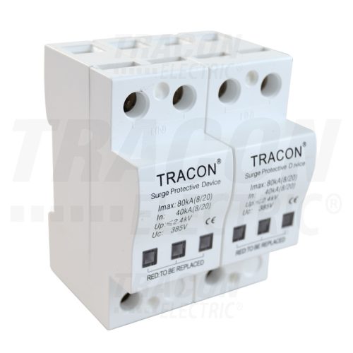 Tracon Túlfeszültségvédő készülék, 2.-es típus 40kA, 2P