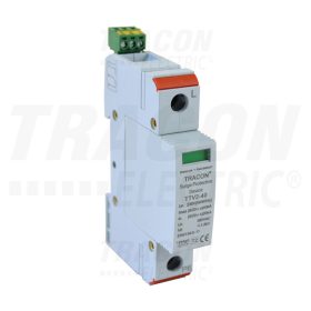   Tracon AC túlfeszültség levezető, 2-es típus, cserélhető betéttel 230 V, 50 Hz, 20/40 kA (8/20 us), 1P