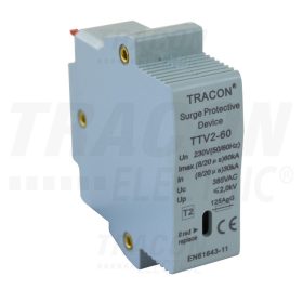  Tracon AC túlfeszültség levezető betét; 2-es típus 230 V, 50 Hz, 30/60 kA (8/20 us), 1P