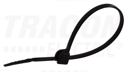 Tracon UV-álló fémnyelves kábelkötegelő, fekete 281×3,6mm, D=2-76mm, PA6.6