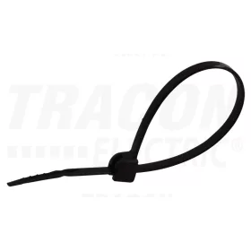   Tracon UV-álló fémnyelves kábelkötegelő, fekete 338×7,6mm, D=3,5-120mm, PA6.6