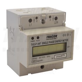   Tracon LCD kijelzésű 1 fázisú átfűzős fogyasztásmérő, közvetlen 230V / 30 (100)A Pd=1W