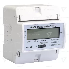   LCD kijelzésű fogyasztásmérő,közvetlen, MODBUS, 1F, 4 modul