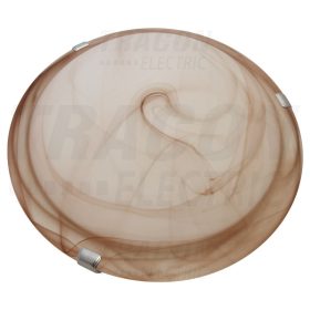   Tracon Üveg mennyezeti UFO lámpatest, bézs 230V, 50Hz, E27, max.1×60W, D=300 mm, EEI=A++,A+,A,B,C,D,E