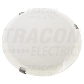   Tracon Üveg mennyezeti UFO lámpatest, fehér 230V, 50Hz, E27, max.1×60W, D=300 mm, EEI=A++,A+,A,B,C,D,E