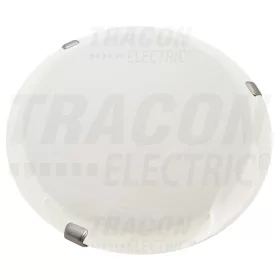   Tracon Üveg mennyezeti UFO lámpatest, fehér 230V, 50Hz, E27, max.1×60W, D=300 mm, EEI=A++,A+,A,B,C,D,E