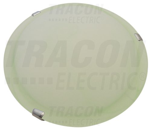 Tracon Üveg mennyezeti UFO lámpatest, zöld 230V, 50Hz, E27, max.1×60W, D=300 mm, EEI=A++,A+,A,B,C,D,E