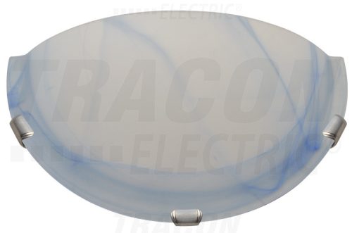 Tracon Üveg oldalfali fél UFO lámpatest, kék 230V, 50Hz, E27, max.1×60W, D=300 mm, EEI=A++,A+,A,B,C,D,E