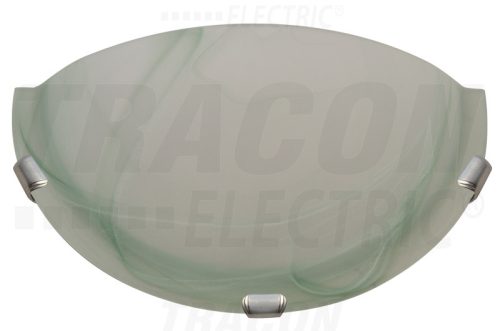 Tracon Üveg oldalfali fél UFO lámpatest, zöld 230V, 50Hz, E27, max.1×60W, D=300 mm, EEI=A++,A+,A,B,C,D,E