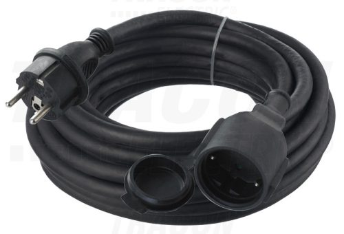 Tracon Univerzális hosszabbító gumi kábellel 1xSCHUKO, 20m, 16A/250VAC, 3x1,5mm2 H07RN-F, Pmax.:3680 W