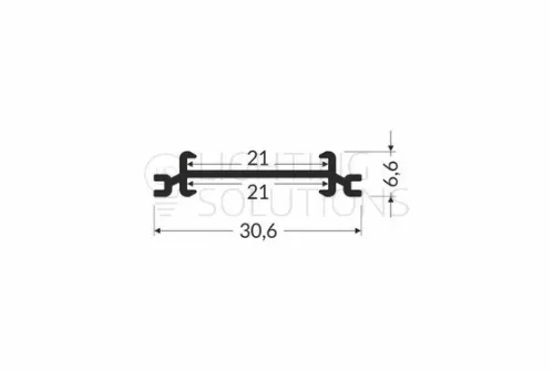 TOPMET LED tartó profil VARIO30 2000 mm