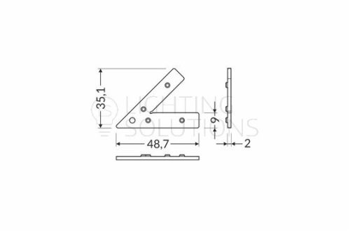 TOPMET összekotő elem Q9-45°