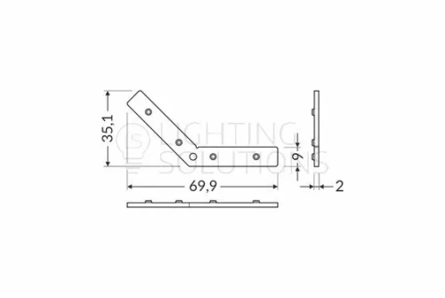 TOPMET összekotő elem Q9-135°