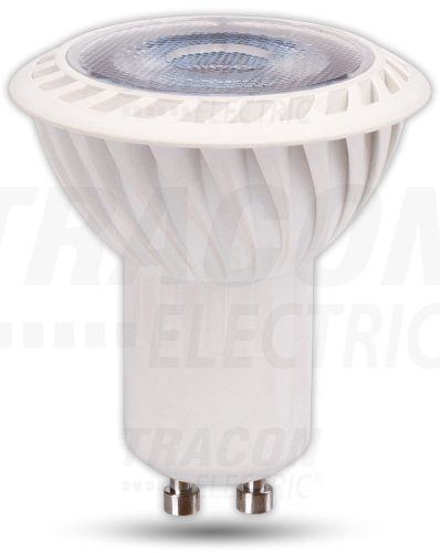 Tracon LED spot fényforrás 230VAC, 5 W, 2700 K, GU10, 350 lm, 100°, EEI=A+