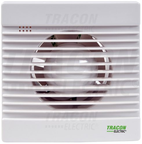 Tracon Fürdőszoba ventilátor, golyóscsapágy, időzítő 230 VAC, 15W, 80 m3/h, 33 dB,100 mm