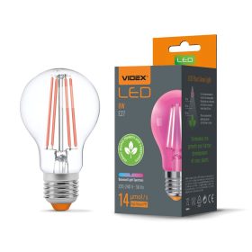   Videx Fito Filament szálas növénynevelő, növényvilágító Led 8 W-os, E27-es foglalattal