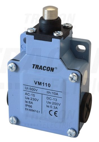 Tracon Helyzetkapcsoló, kúpos fémházas  1×NO+1×NC, 6A/230V AC, IP66