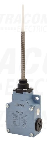 Tracon Helyzetkapcsoló, rugószáras (műanyag+acél) 1×NO+1×NC, 6A/230V AC, IP66